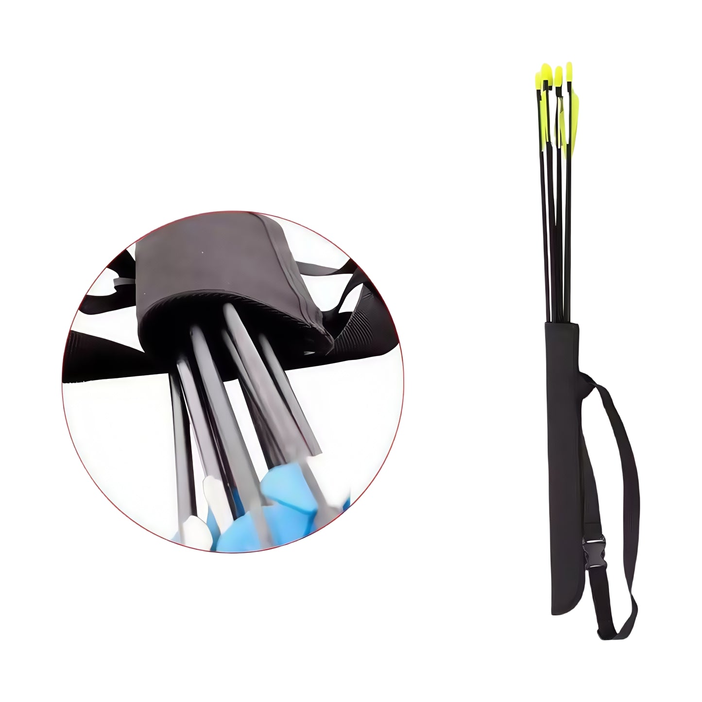 Black portable quiver